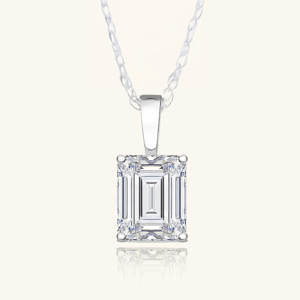 Charm Emerald Premium Moissanite Pendant Necklace - JESCOJES