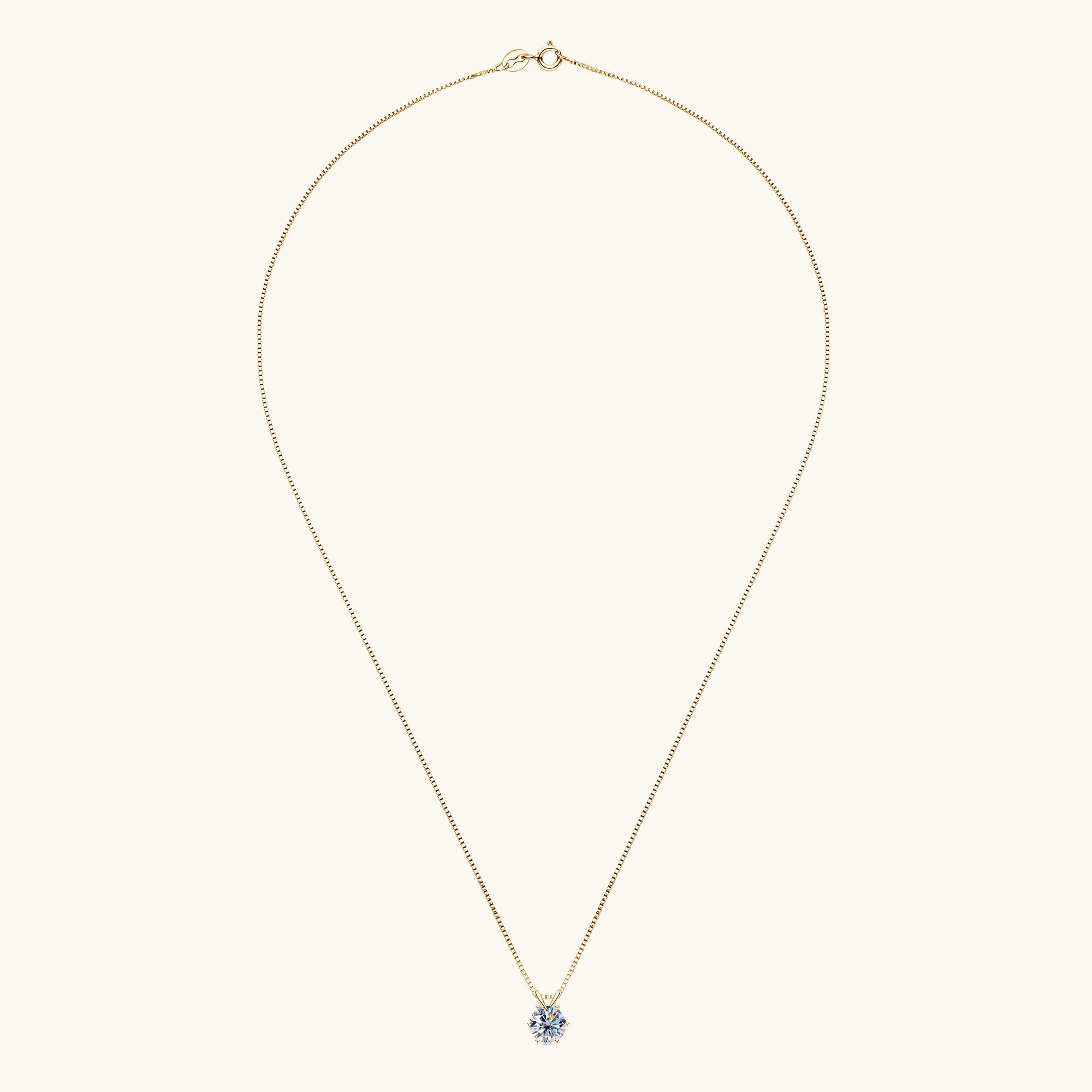 JESCOJES V-Bail Moissanite Pendant Necklace