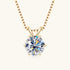 JESCOJES V-Bail Moissanite Pendant Necklace