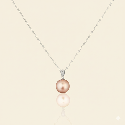 JESCOJES Shining 18K Gold Premium Pearl Pendant Necklace