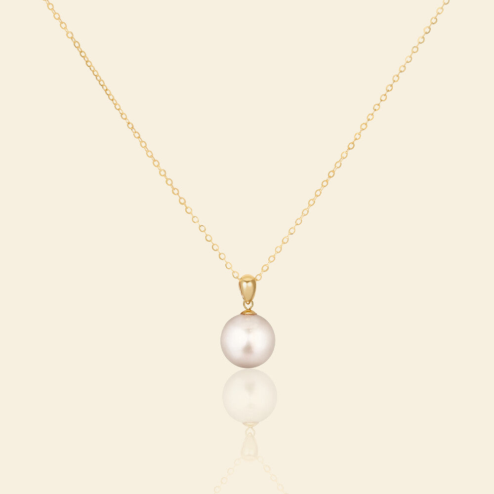 JESCOJES The Aura | 18K Gold Pearl Pendant Necklace