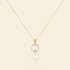 JESCOJES Shining 18K Gold Premium Pearl Pendant Necklace