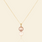 18K Solid Gold / Premium | 8mm AAAA Pearl + Medium Gold Chain / Orange