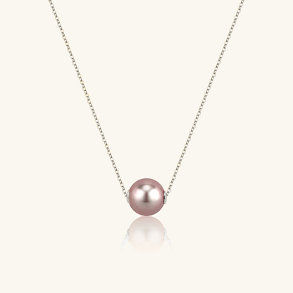 JESCOJES Solitaire AAAA Pearl Pendant Necklace - Violet