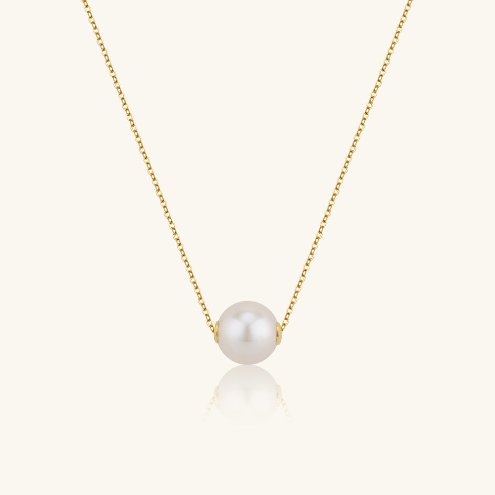 JESCOJES Solitaire AAAA Pearl Pendant Necklace