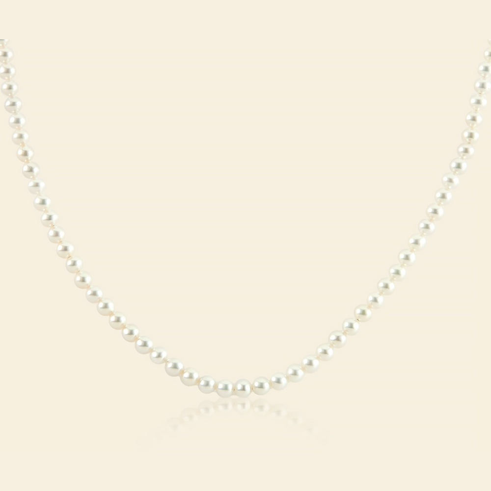 JESCOJES Charismatic AAA Freshwater Pearl Strand Necklace 3.5-4mm 17&quot;