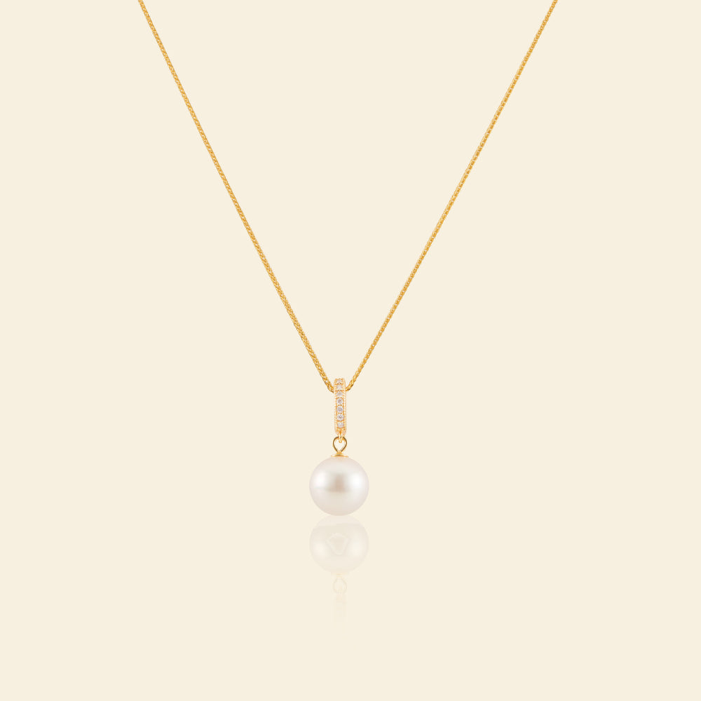 JESCOJES Shining AAAA Freshwater Pearl Pendant Necklace