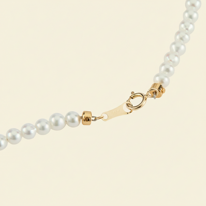 JESCOJES Petite 4-5mm White Freshwater Pearl Strand Necklace