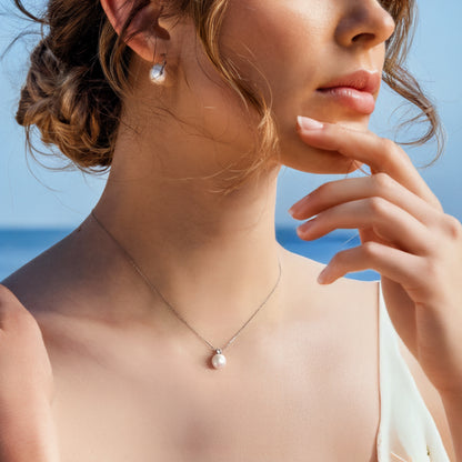 JESCPJES Noble AAAA Freshwater Pearl Pendant Necklace