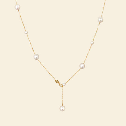 JESCOJES Starry Night AAA Freshwater Pearl Necklace