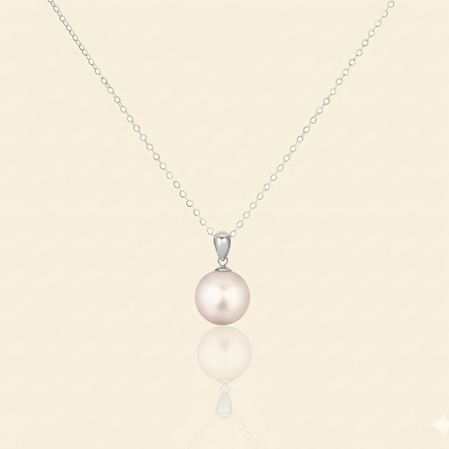 JESCOJES Lustrous AAAA Pearl Pendant Necklace