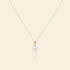 JESCOJES Shining Akoya Pearl 18K Gold Pendant Necklace