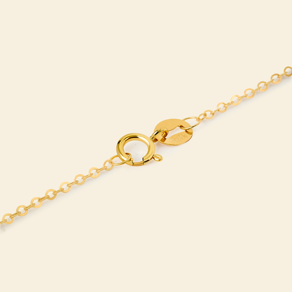JESCOJES 18K Gold AAAA Pearl V-Bale Pendant Necklace - clasp