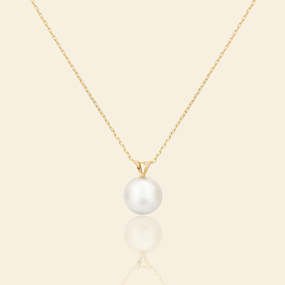 JESCOJES Lustrous AAAA Pearl V-Bale Pendant Necklace