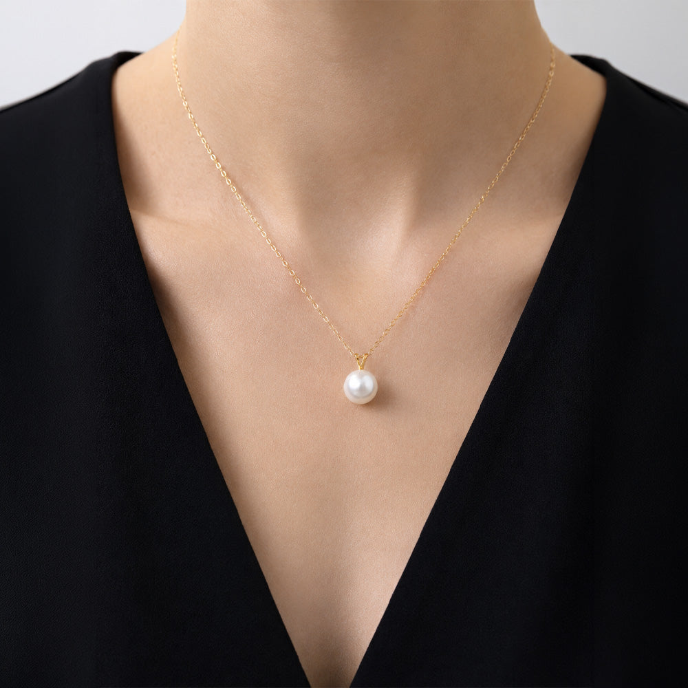 JESCOJES The V-Bale Aurora Pearl Pendant Necklace