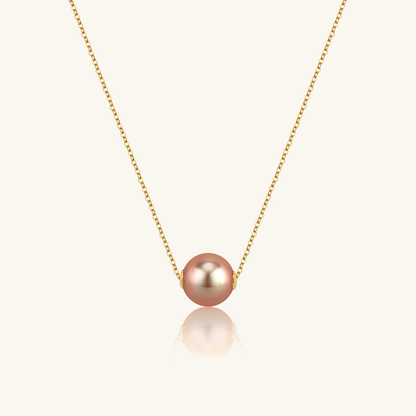 JESCOJES Solitaire AAAA Pearl Pendant Necklace - Violet