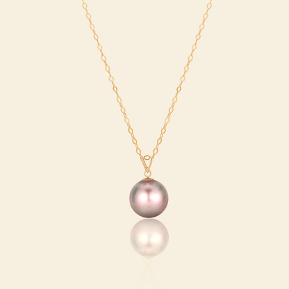 JESCOJES 18K Gold AAAA Pearl Vogue Pendant Necklace - Violet