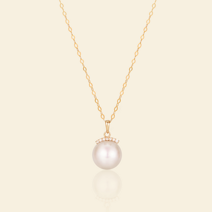 JESCOJES 18K Gold AAAA Pearl Radiance Pendant Necklace
