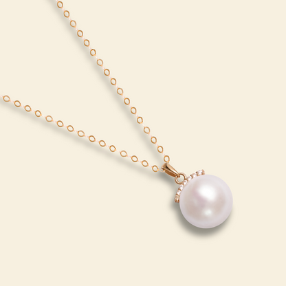 JESCOJES 18K Gold AAAA Pearl Radiance Pendant Necklace