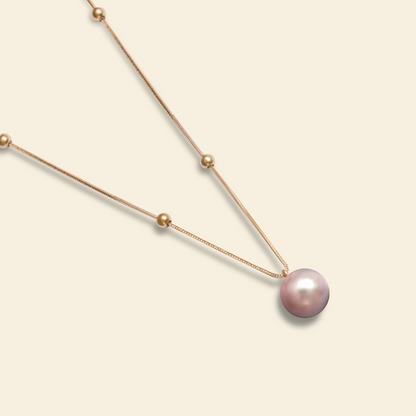 JESCOJES Elegant Beauty AAAA-Grade Pearl Pendant Necklace - Violet