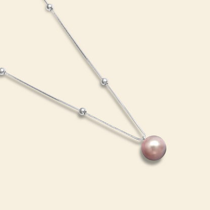 JESCOJES Elegant Beauty AAAA-Grade Pearl Pendant Necklace - Violet