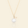 White / Premium | 8mm AAAA Pearl + Medium Gold Chain