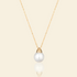 JESCOJES Lustrous Balanced Delta Pearl Pendant Necklace