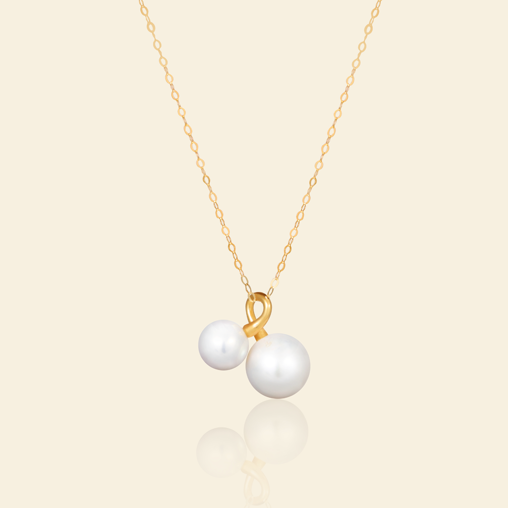 JESCOJES 18K Gold Harmony Pearls Pendant Necklace