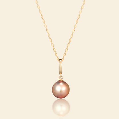 JESCOJES Elegant Pearl Pendant Necklace - Orange