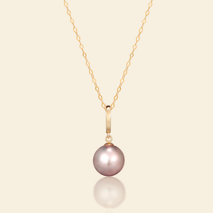 JESCOJES Elegant Pearl Pendant Necklace - Violet