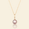 Violet / Sterling Silver Plated 18K Gold / Premium | 8mm AAAA Pearl