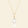 White / Sterling Silver Plated 18K Gold / Premium | 8mm AAAA Pearl