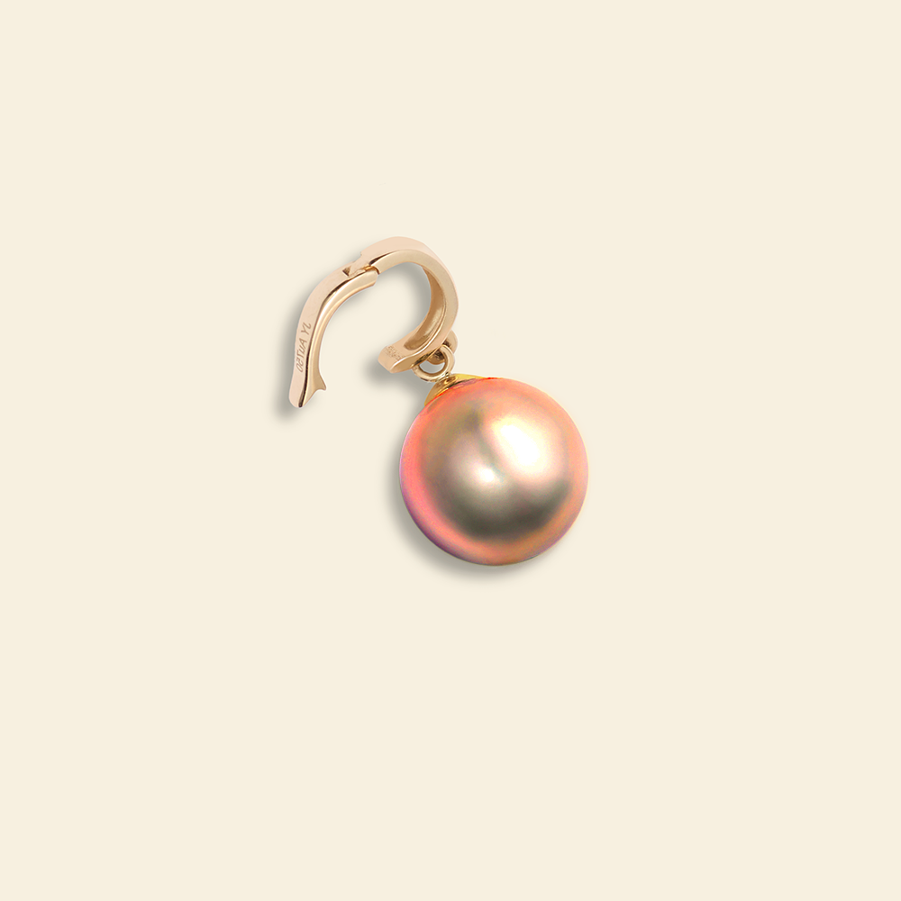 JESCOJES Elegant Pearl Pendant Necklace - Orange