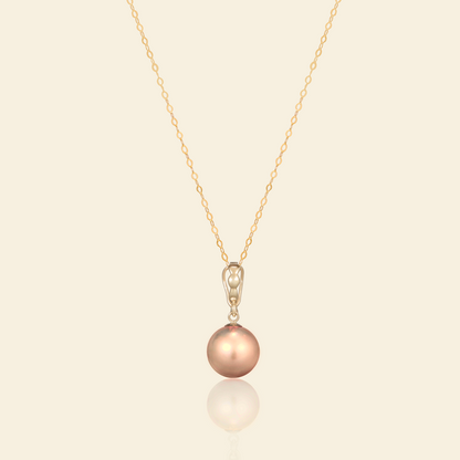 JESCOJES Noble Pearl Pendant Necklace - Orange