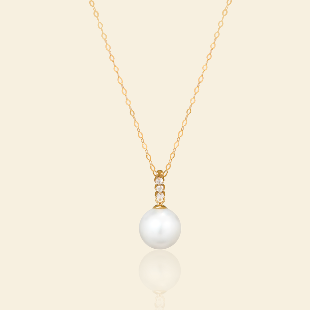 JESCOJES Sparkling Pearl Pendant Necklace