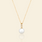 White / Sterling Silver Plated 18K Gold / Premium | 8mm AAAA Pearl