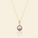 Violet / Sterling Silver Plated 18K Gold / Premium | 8mm AAAA Pearl