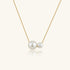 JESCOJES Charismatic AAAA Pearl Duo Pendant Necklace - Gold Plated