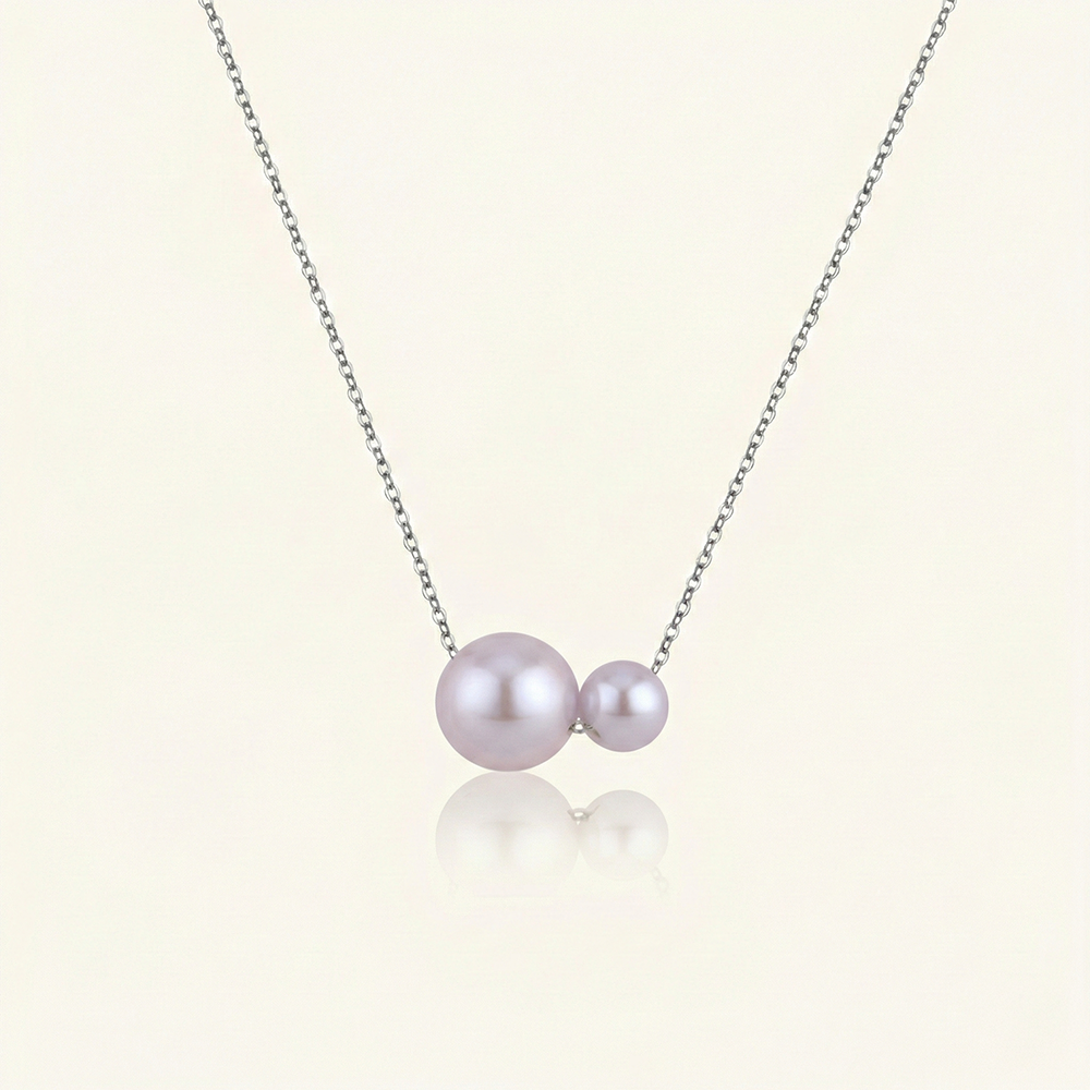 JESCOJES Charismatic AAAA Pearl Duo Pendant Necklace