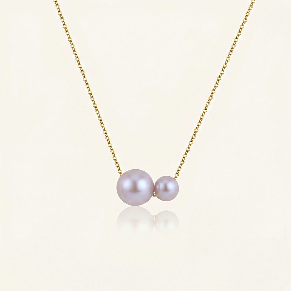 JESCOJES Charismatic AAAA Pearl Duo Pendant Necklace