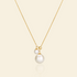 JESCOJES Charming Akoya Pearl Duo Pendant Necklace
