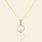 Sterling Silver Plated 18K Gold / Premium | 8mm AAAA Pearl / White