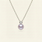 Sterling Silver Plated 18K White Gold / Elite | 10mm AAAA Pearl / Violet