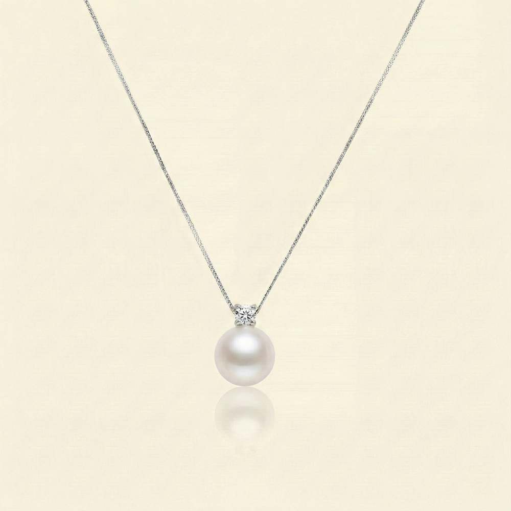 JESCOJES Noble AAAA Akoya Pearl Pendant Necklace
