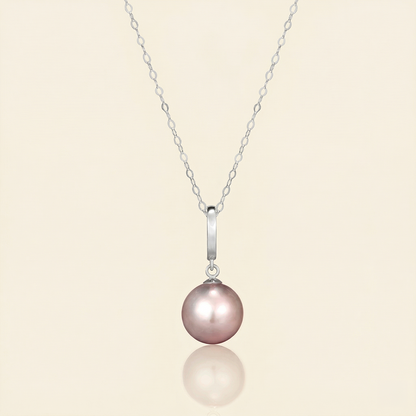 JESCOJES Signature Convertible Pearl Pendant Necklace - Violet Pearl White Gold