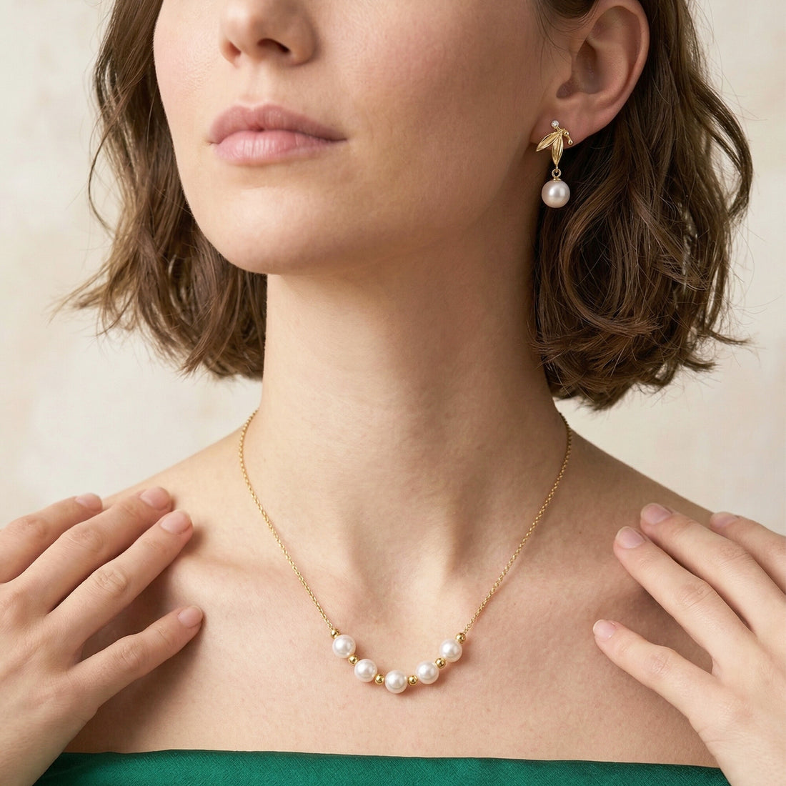 JESCOJES Le Sourire | Pearl &amp; Bead Necklace