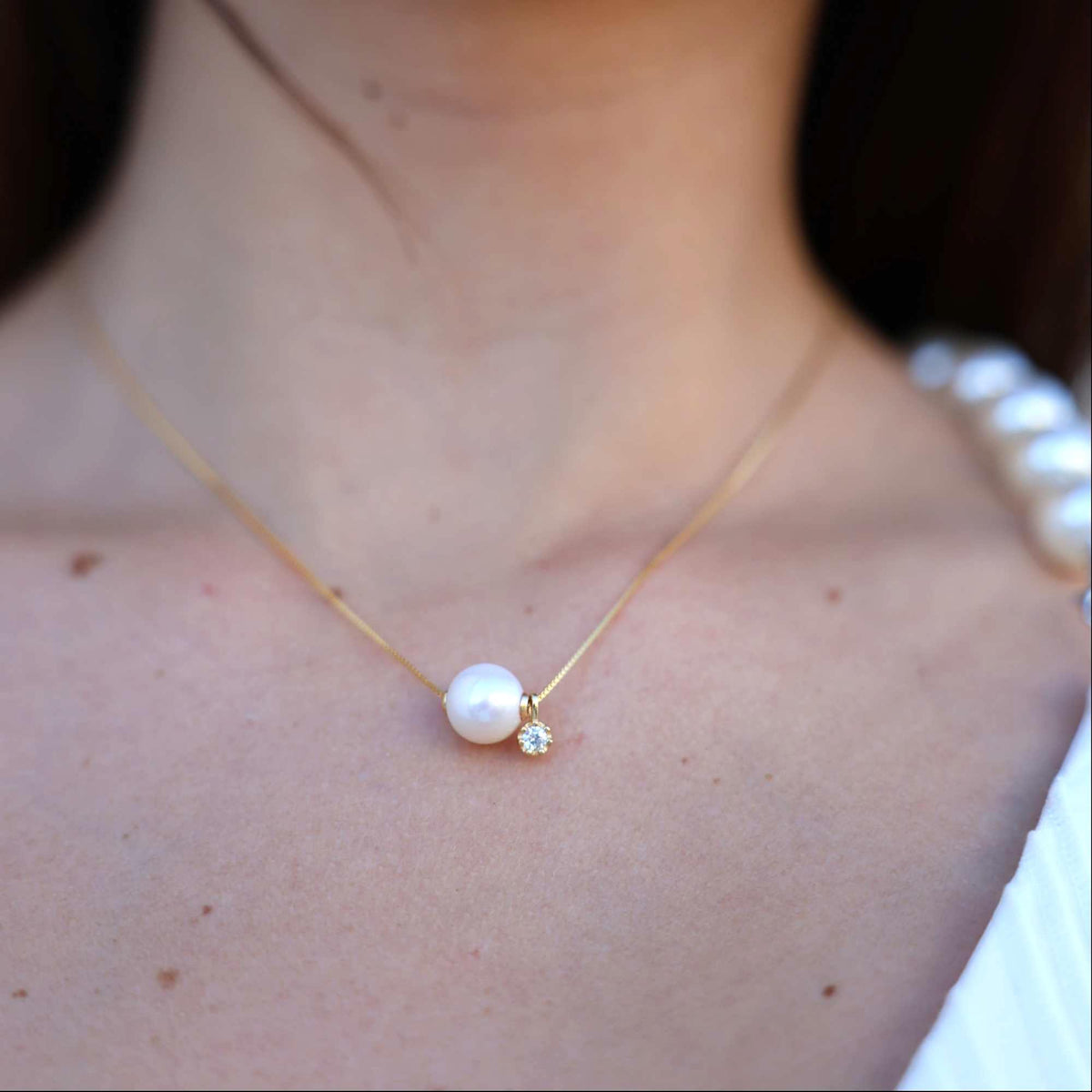 JESCOJES L’Harmonie Lumineuse | Aurora Pearl Pendant Necklace