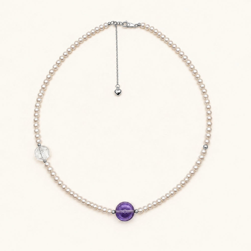 JESCOJES La Sérénité | Amethyst Aurora Perlenstrang Halskette
