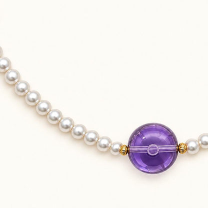 JESCOJES La Sérénité | Amethyst Aurora Perlenstrang Halskette