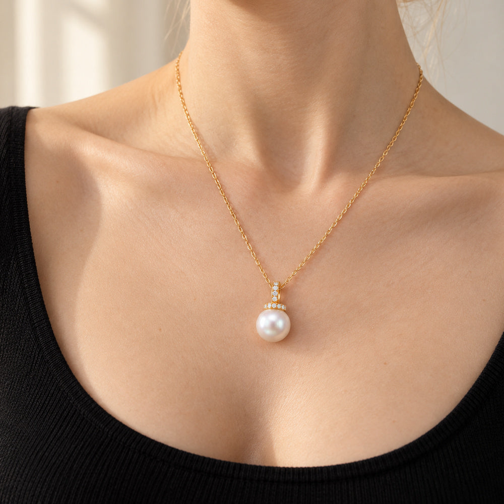 JESCOJES The Halo | Convertible Pearl Pendant Necklace